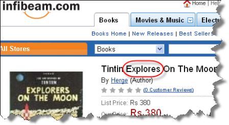 Infibeam.com Tintin Explores the Moon